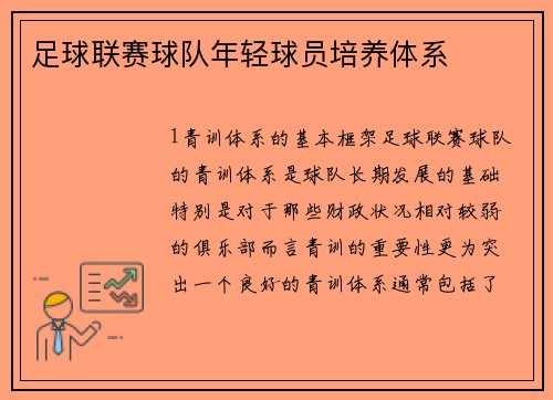 足球联赛球队年轻球员培养体系